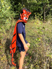 ZAC HOME World Book Day Animal Jungle Animal Costume Tiger Costume Mask and Cape for Age 3-12