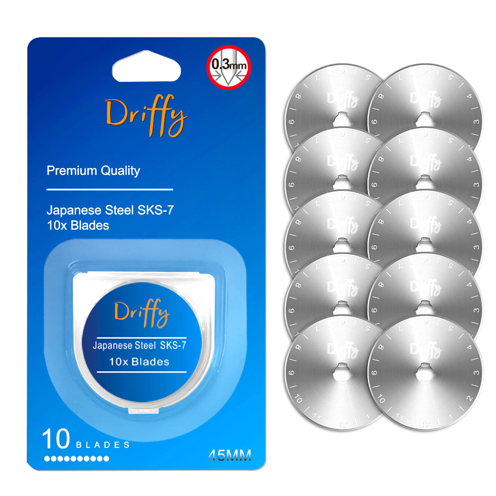 Rotary Cutter Blades 45mm - 10-PACK - Replacement.
