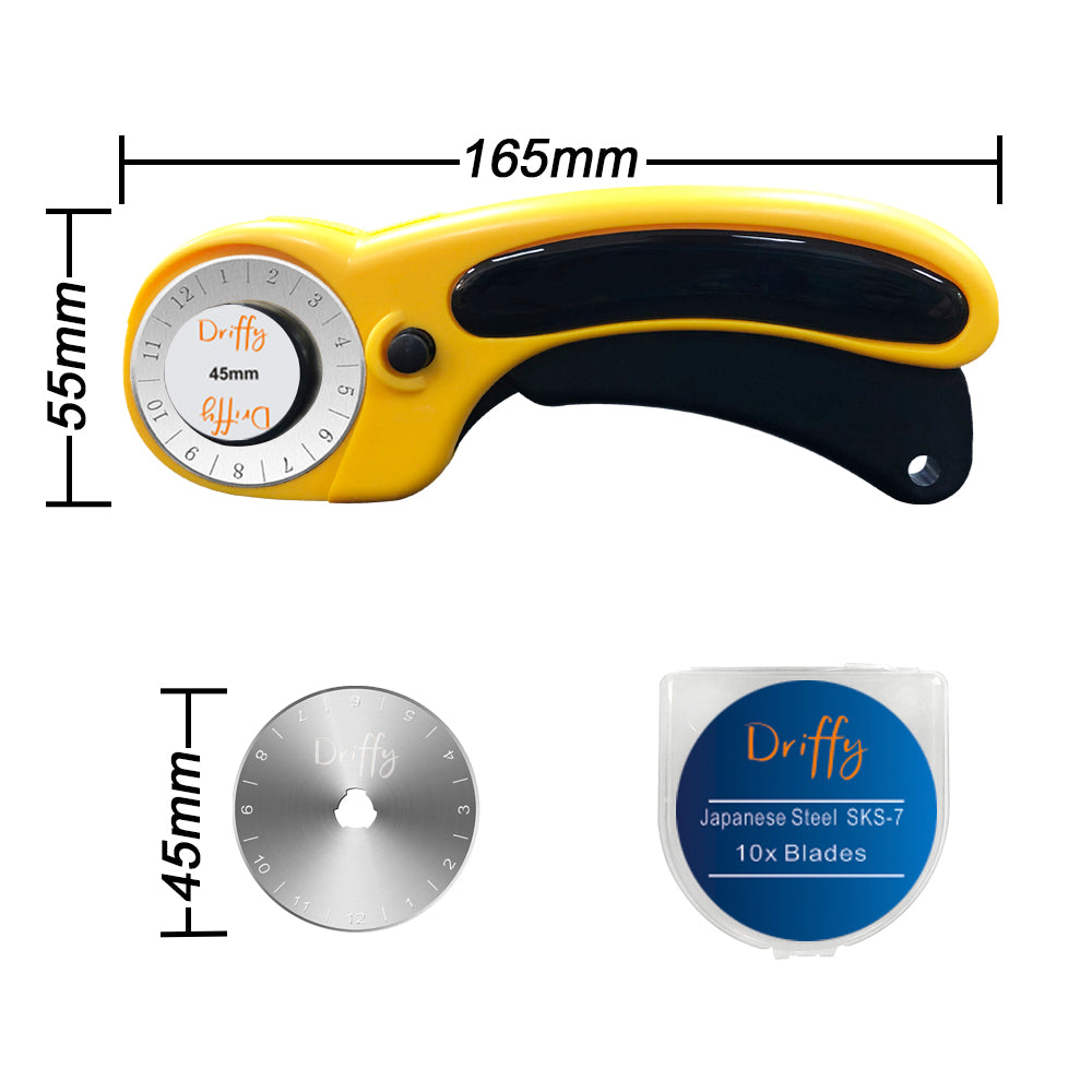 driffy rotary cutter and 45mm blades